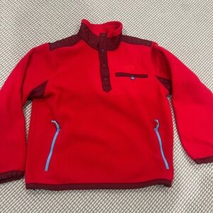 The North Face Red Fleece with Blue Detail